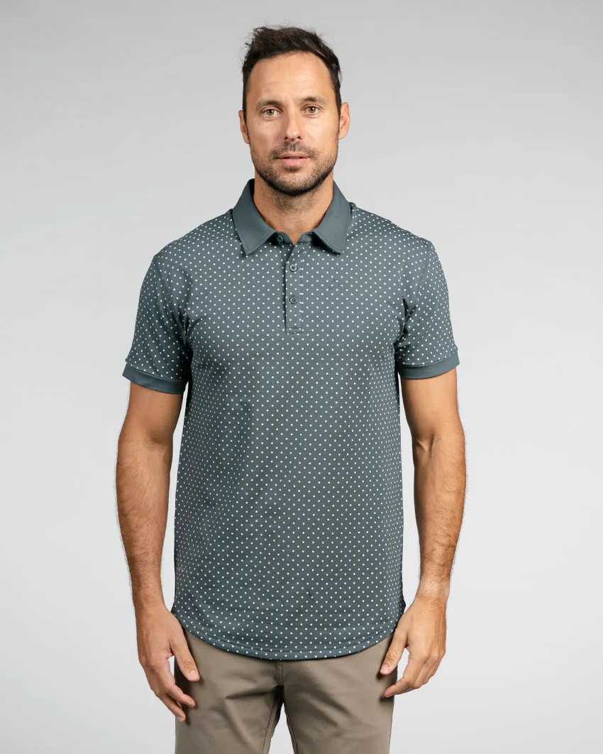 Drop-Cut: LUX Dotted Polo <!-- Size L -->