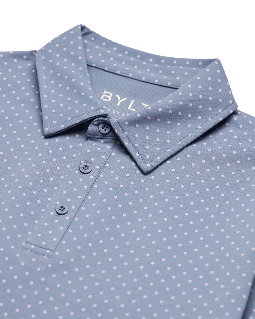 Drop-Cut: LUX Dotted Polo <!-- Size L -->