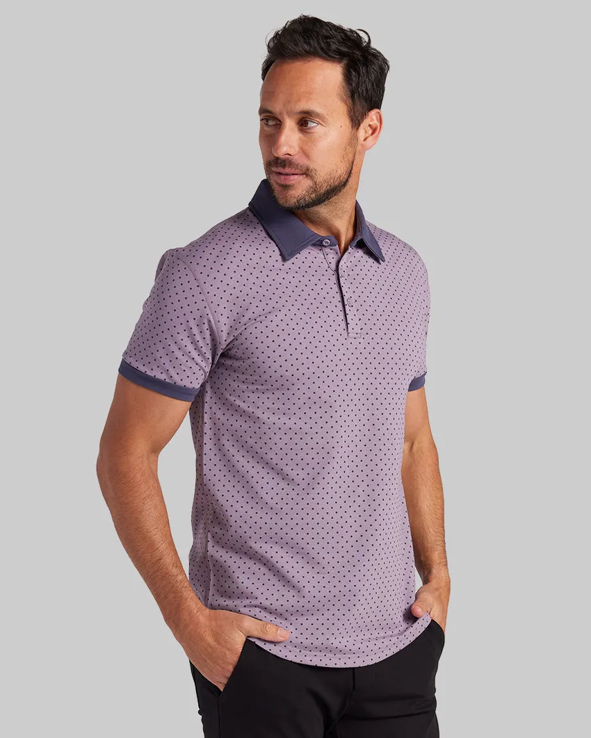 Drop-Cut: LUX Dotted Polo <!-- Size L -->