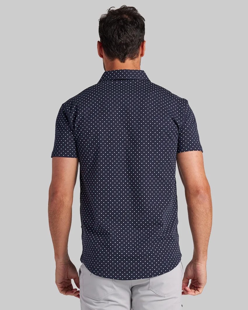 Drop-Cut: LUX Dotted Polo <!-- Size L -->