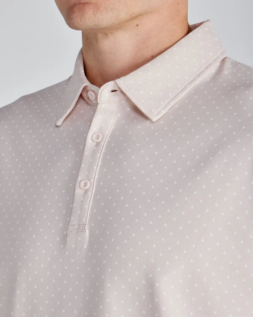 Drop-Cut: LUX Dotted Polo <!-- Size L -->