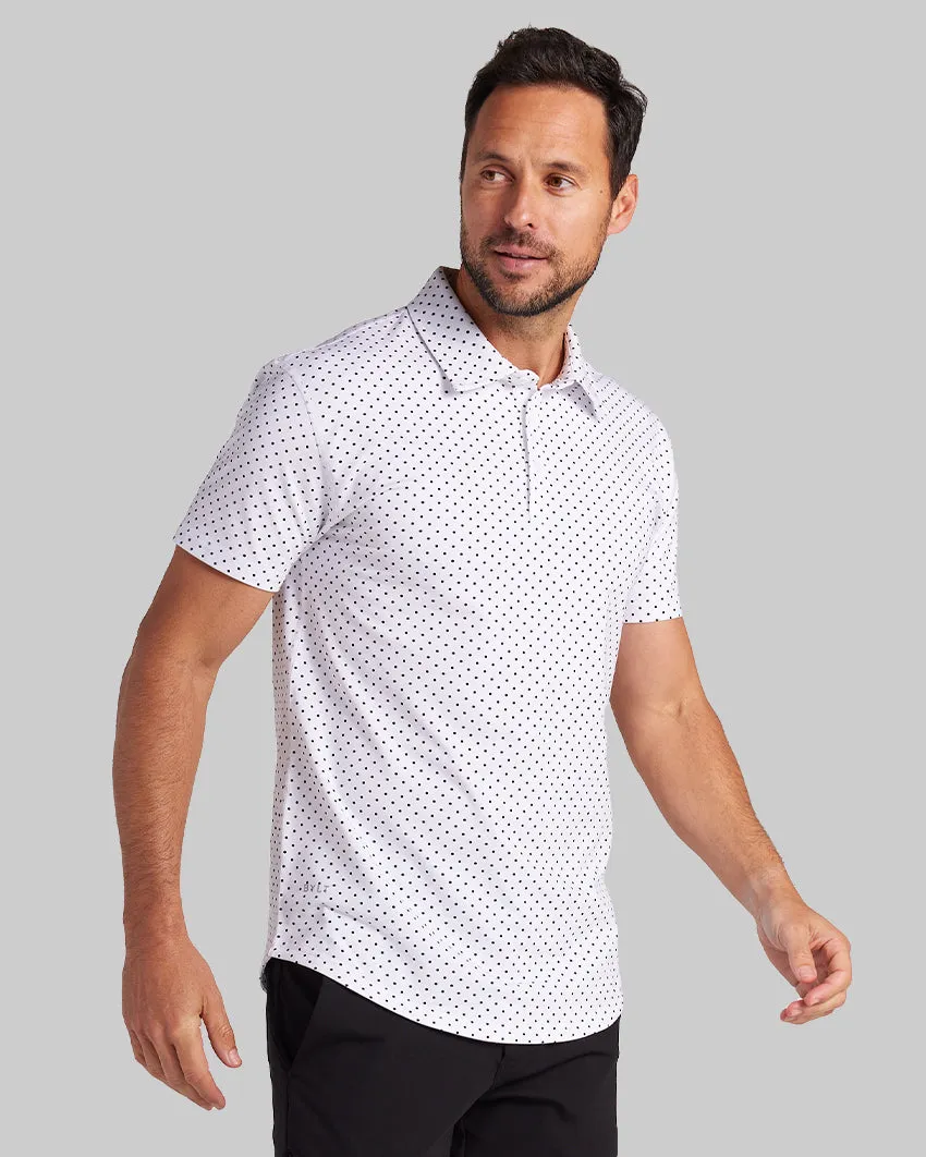 Drop-Cut: LUX Dotted Polo <!-- Size L -->