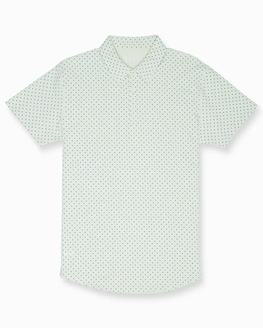 Drop-Cut: LUX Dotted Polo <!-- Size L -->