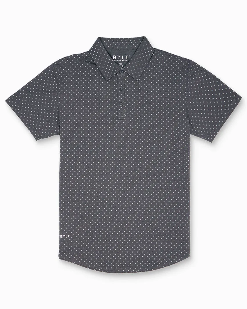 Drop-Cut: LUX Dotted Polo <!-- Size L -->