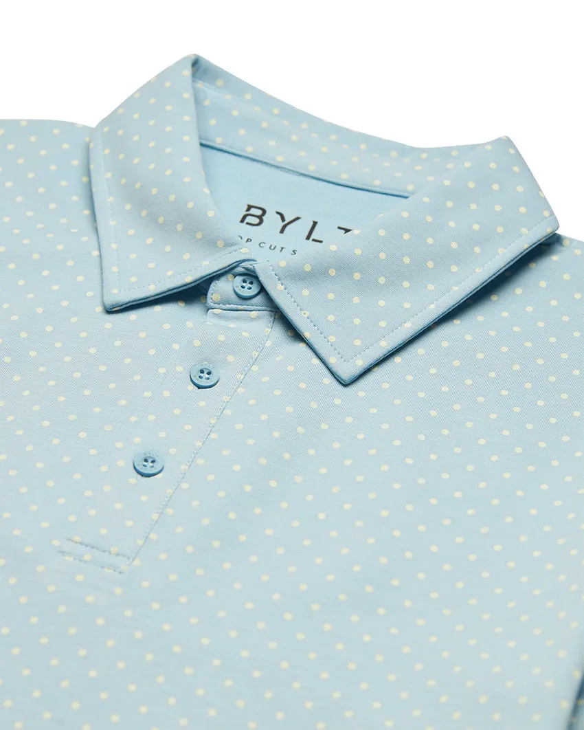 Drop-Cut: LUX Dotted Polo <!-- Size L -->