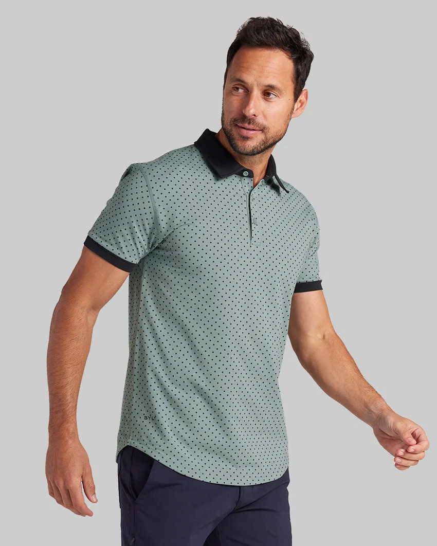 Drop-Cut: LUX Dotted Polo <!-- Size L -->