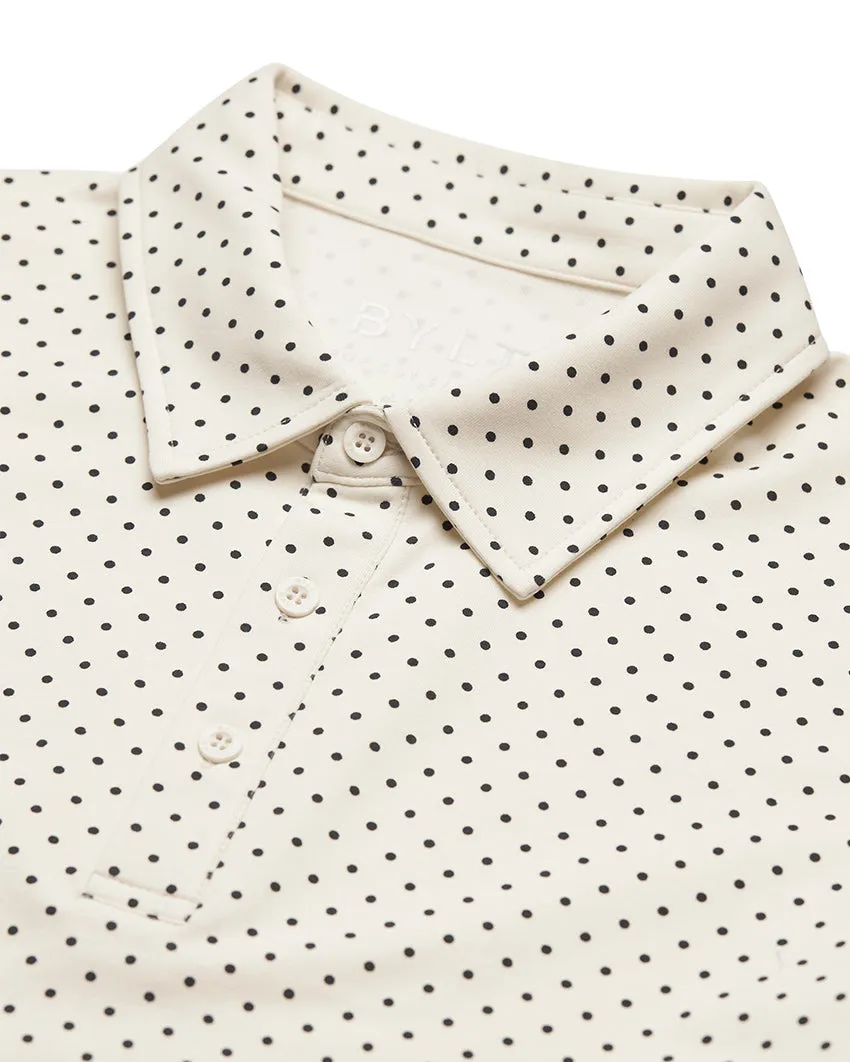 Drop-Cut: LUX Dotted Polo <!-- Size L -->