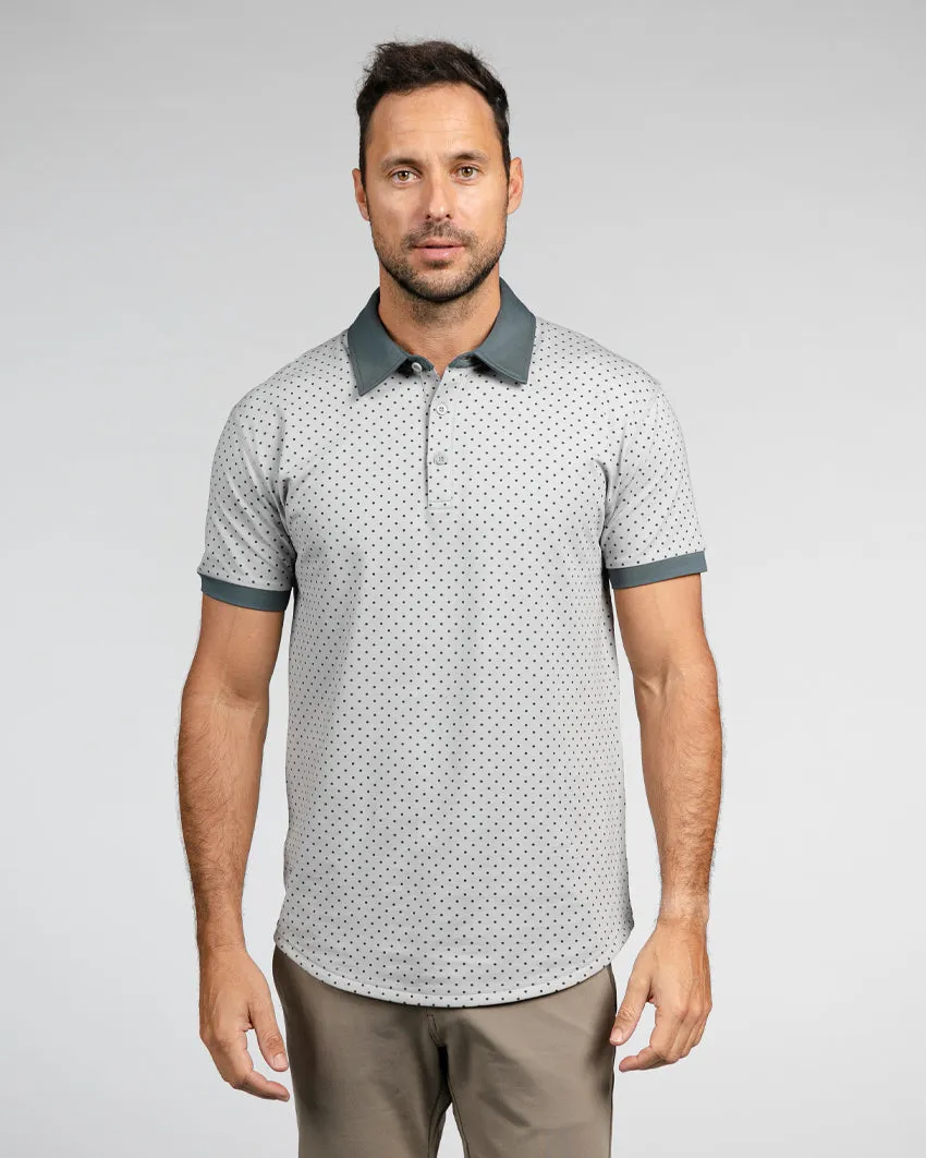 Drop-Cut: LUX Dotted Polo <!-- Size L -->