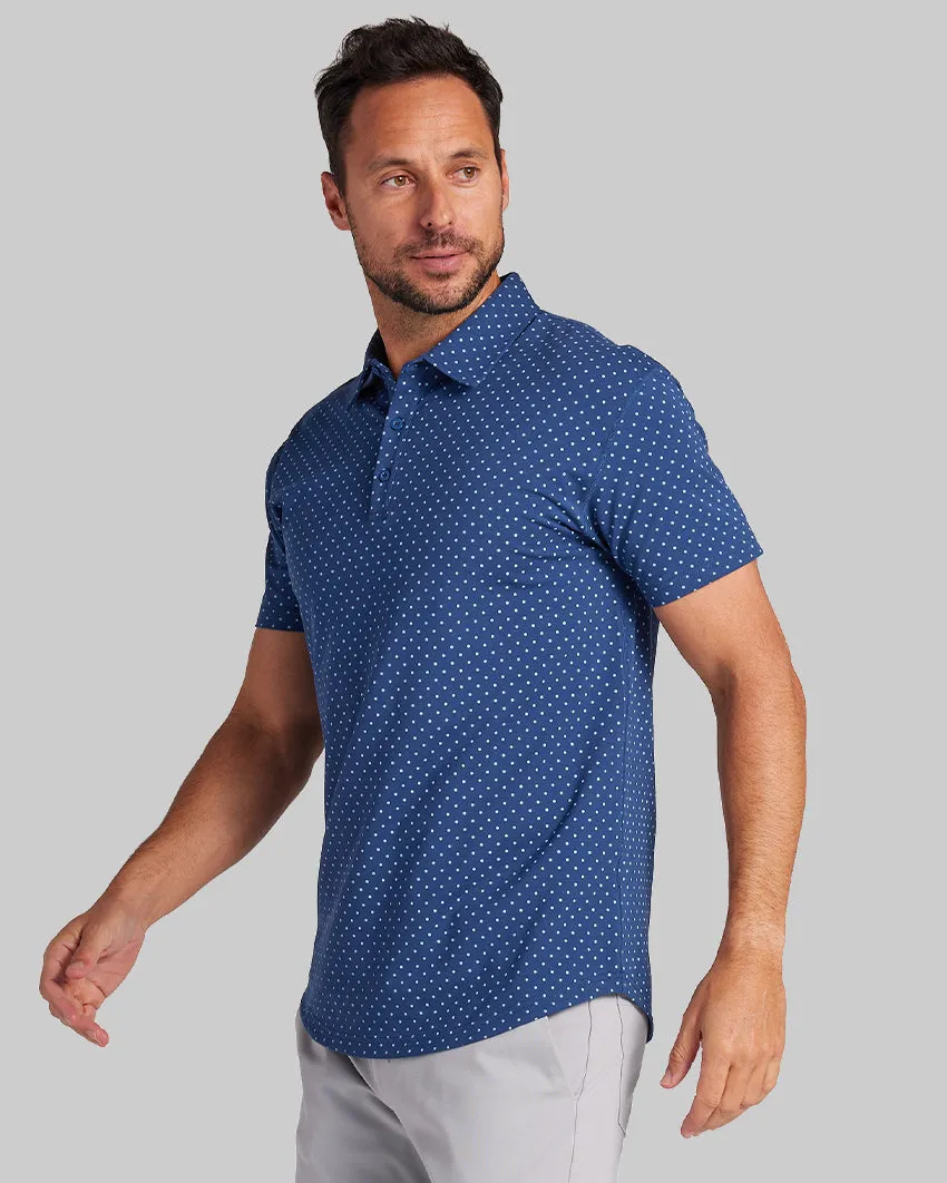 Drop-Cut: LUX Dotted Polo <!-- Size L -->