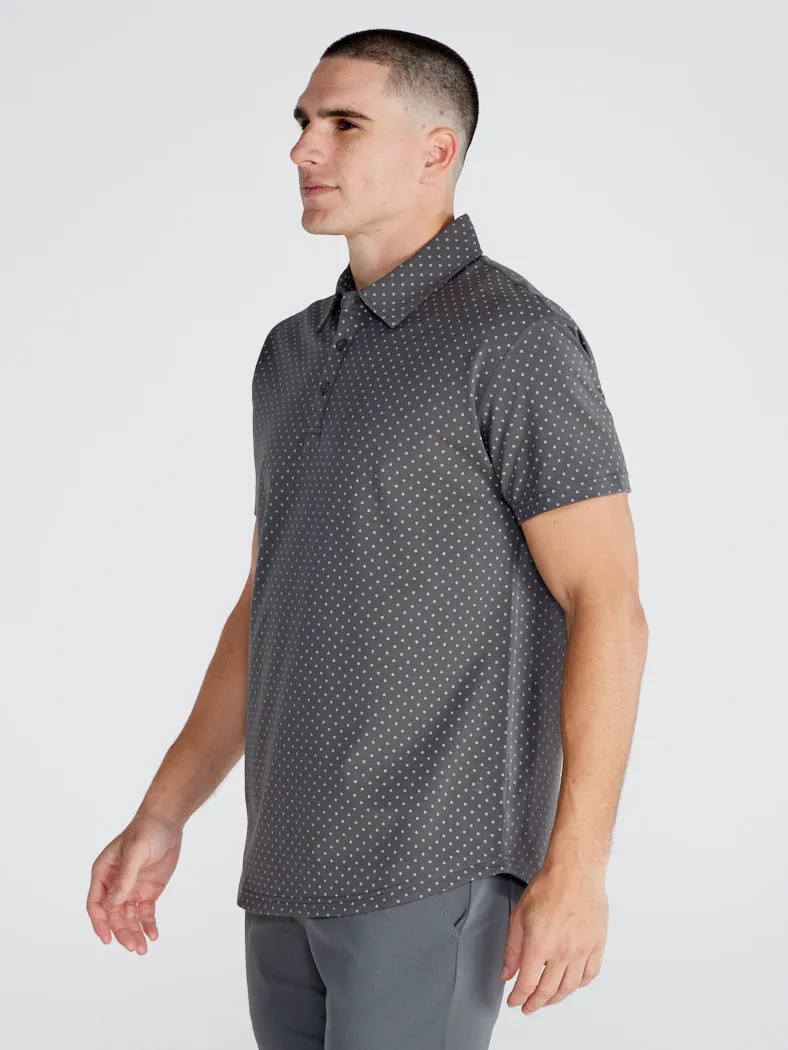 Drop-Cut: LUX Dotted Polo <!-- Size L -->