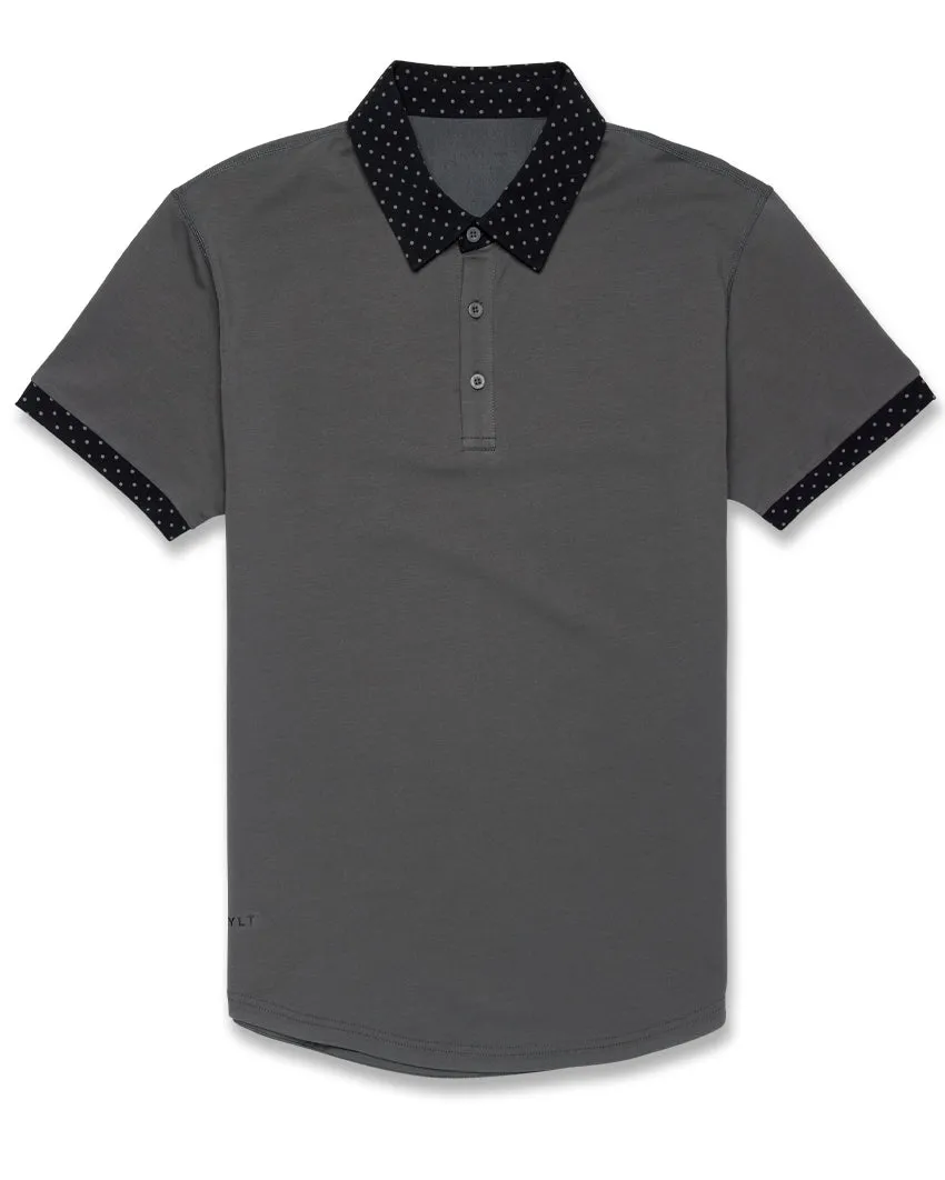 Drop-Cut: LUX Dotted Polo <!-- Size L -->