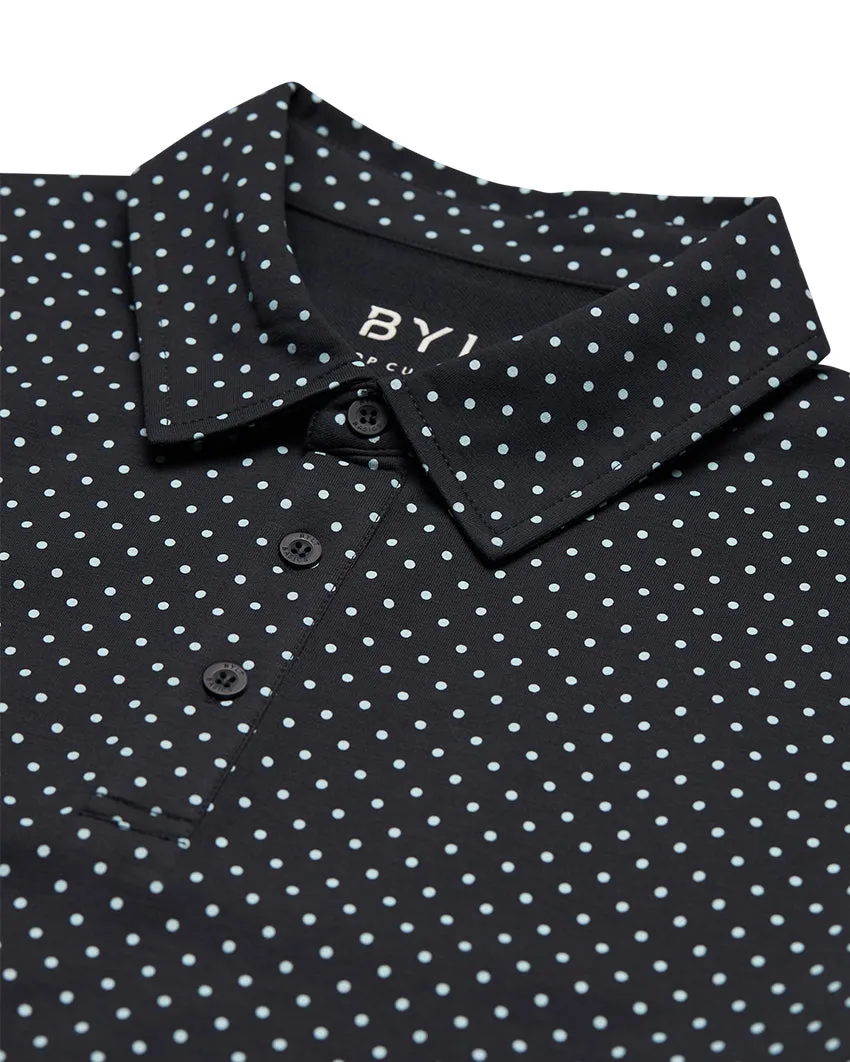 Drop-Cut: LUX Dotted Polo <!-- Size L -->