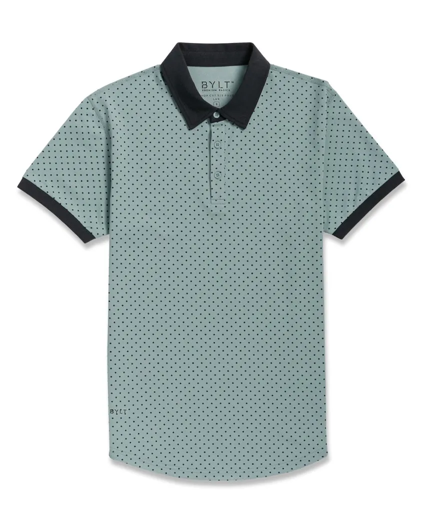 Drop-Cut: LUX Dotted Polo <!-- Size XXXL -->