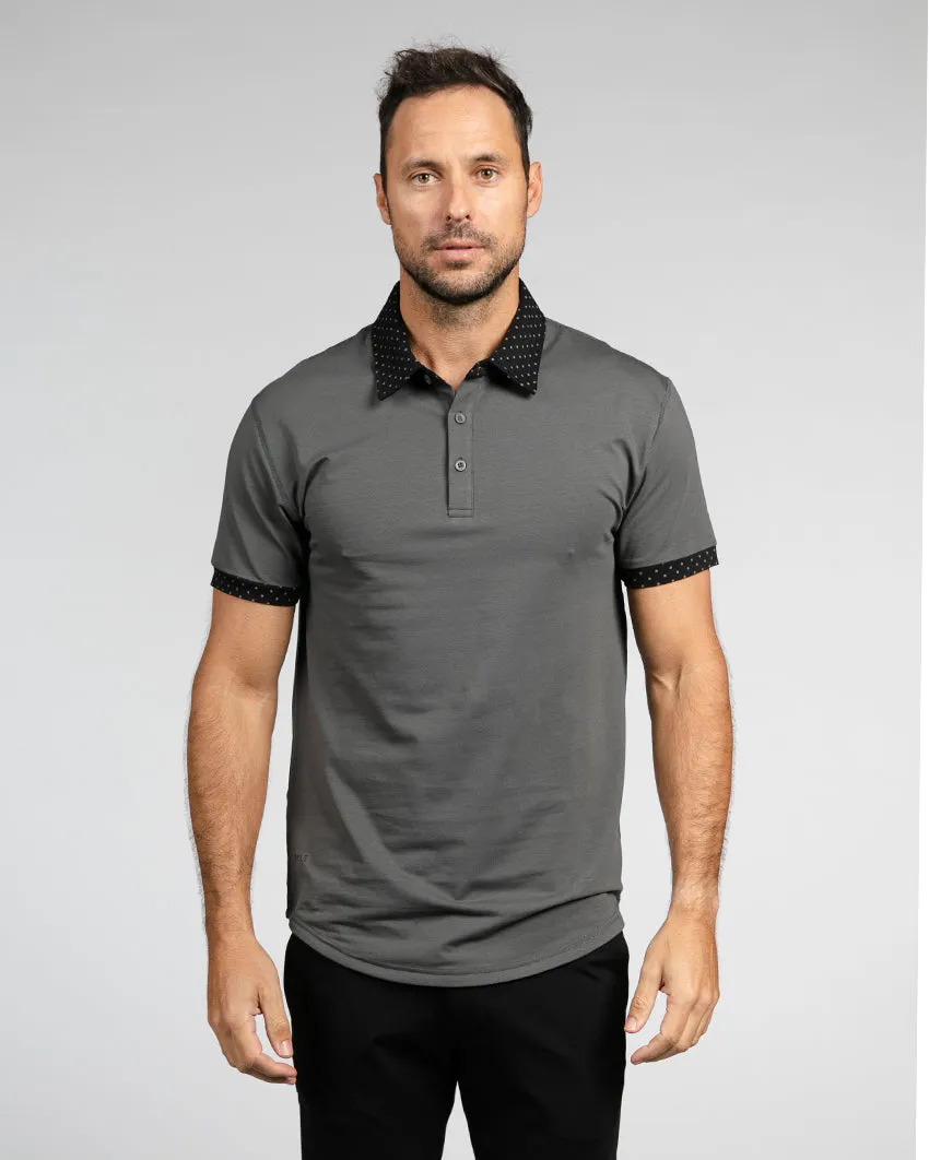 Drop-Cut: LUX Dotted Polo <!-- Size XXXL -->