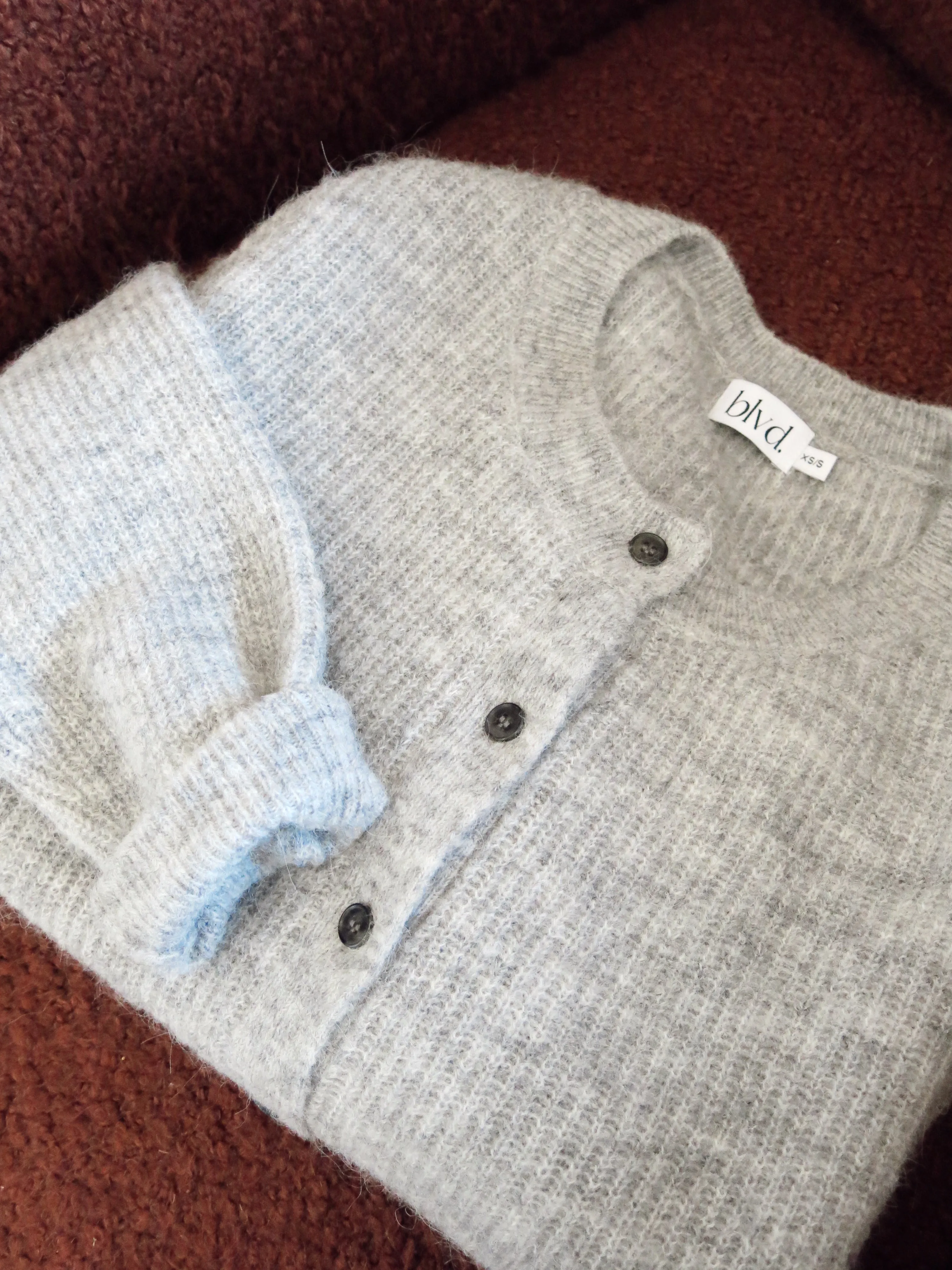 Finley Alpaca Cardigan - Grey Marle