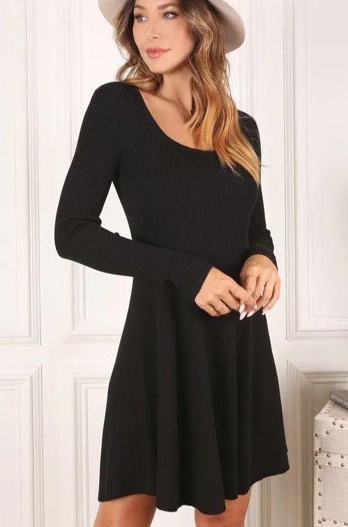 Fit And Flare Knit Dress