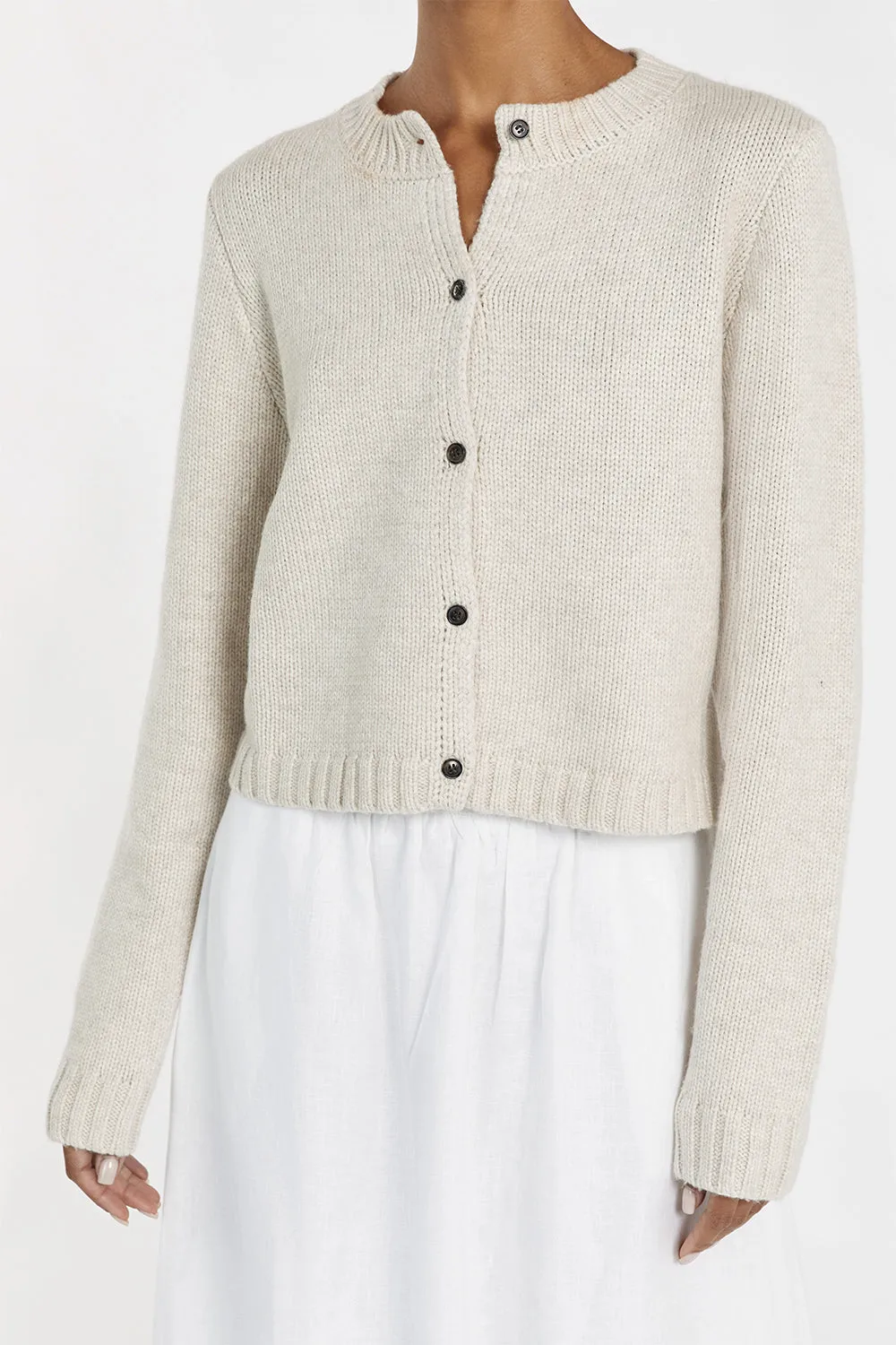 FOSTER CHALK KNIT CARDIGAN