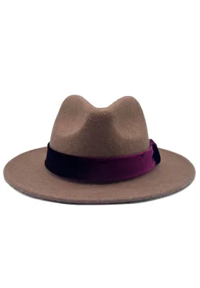 FRANKIE WOOL FEDORA-MINK