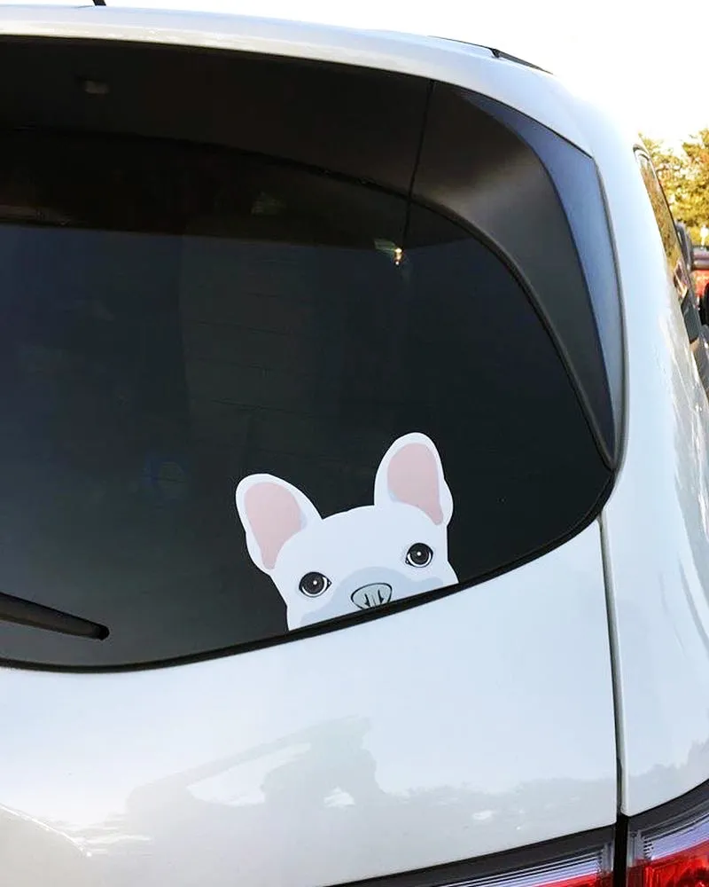 Frenchie Sticker | Frenchiestore | White French Bulldog Car Decal