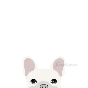 Frenchie Sticker | Frenchiestore | White French Bulldog Car Decal