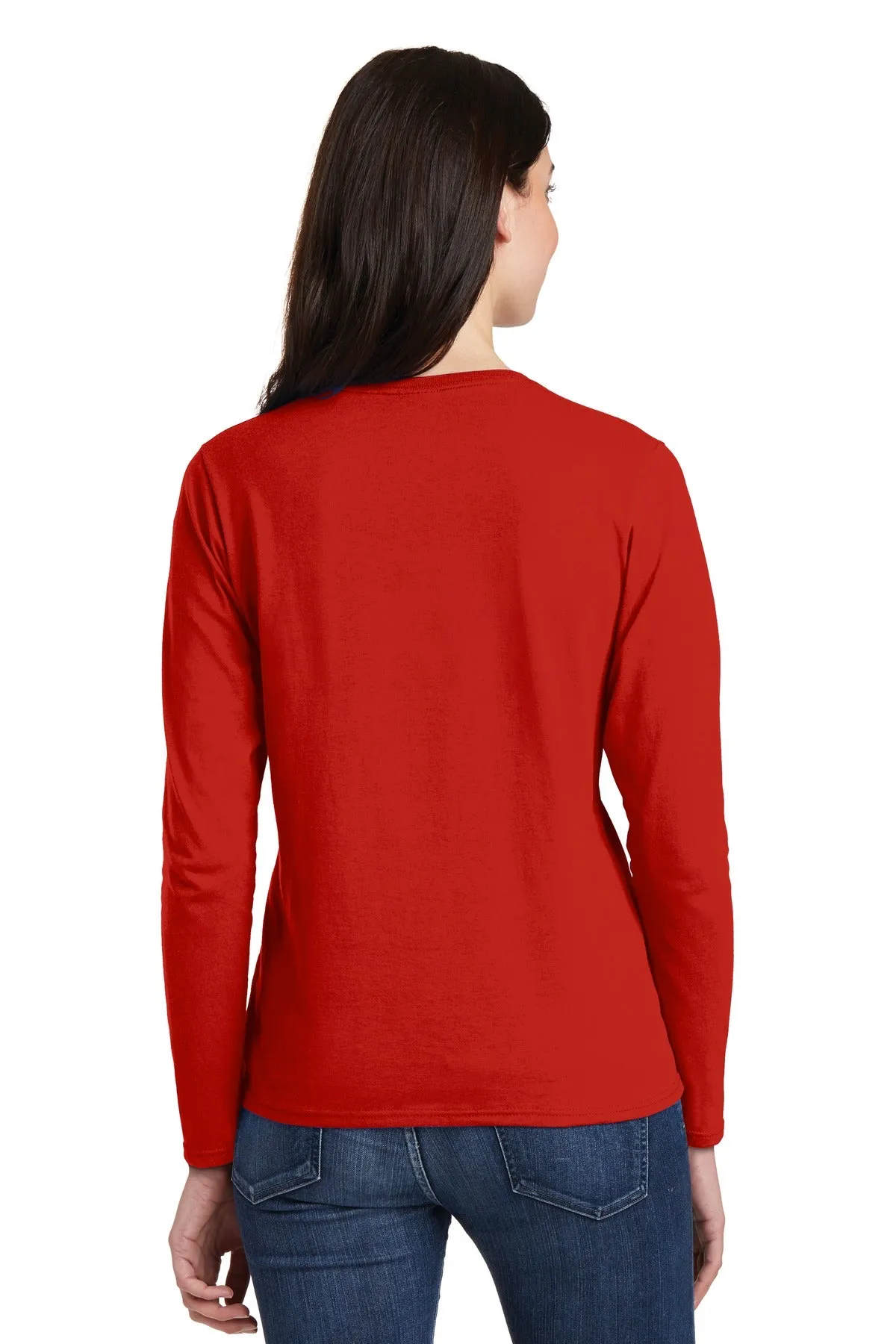 Gildan Ladies Heavy Cotton™ 100% Cotton Long Sleeve T-Shirt. 5400L