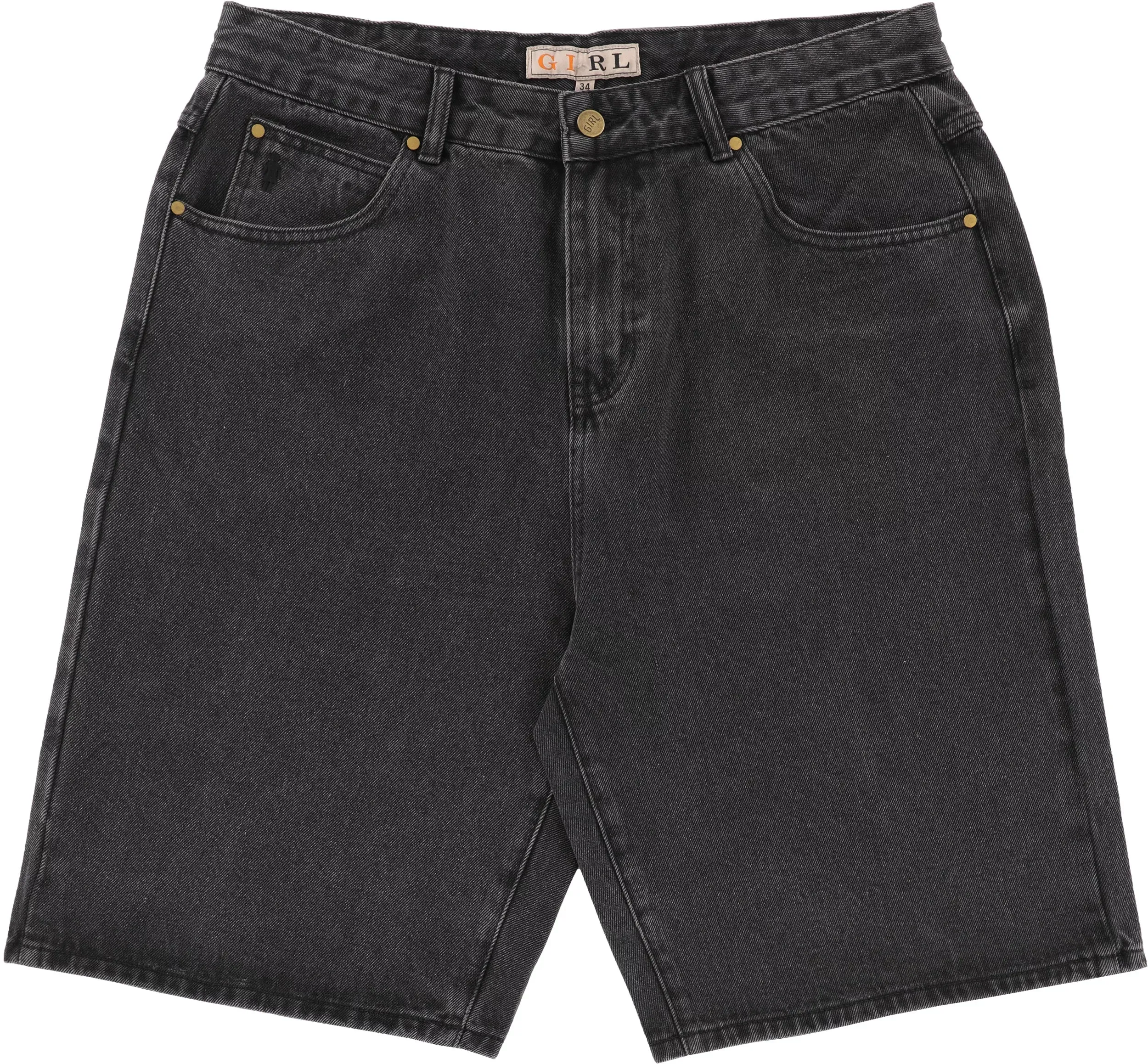 Girl Skateboards Jean Shorts - Washed Black