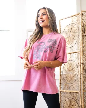 Glittery Tigers Pink Tee