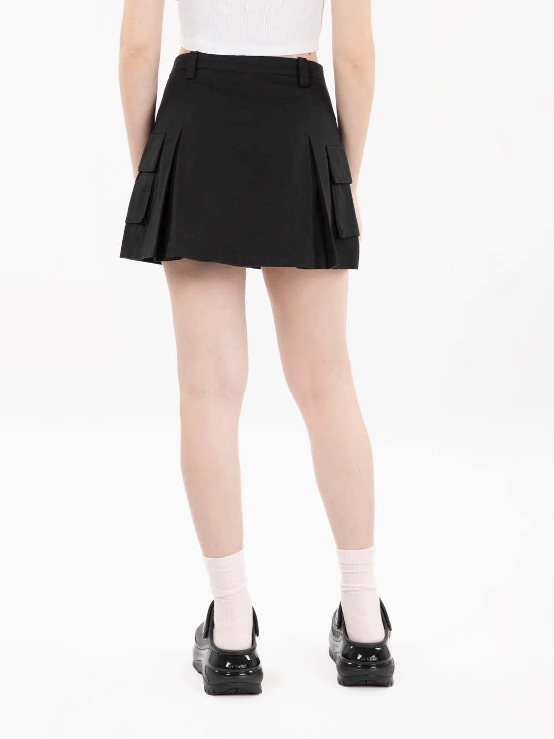 Gonna Andrea cargo mini skirt black