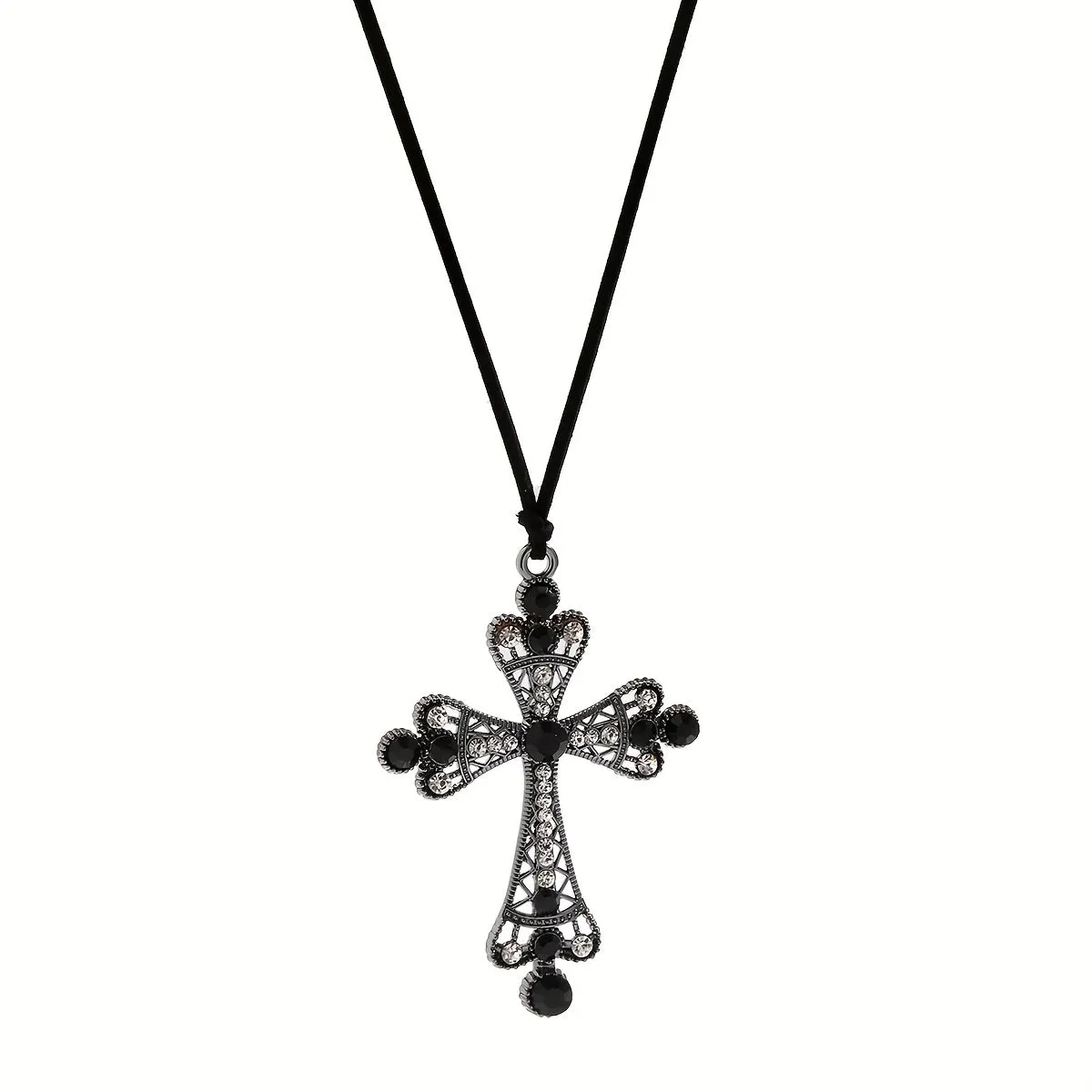 Gothic Halloween Exaggerated Large Cross Pendant Necklace