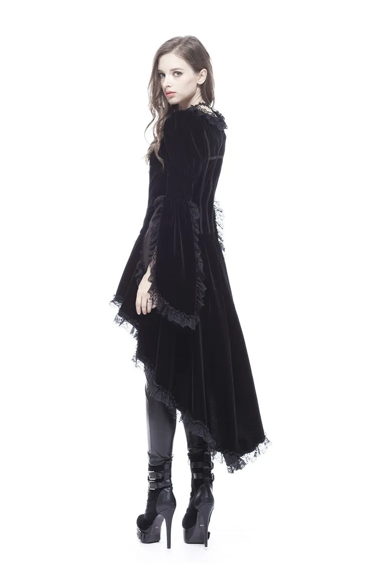 Gothic noble velvet pleated cocktail jacket JW104