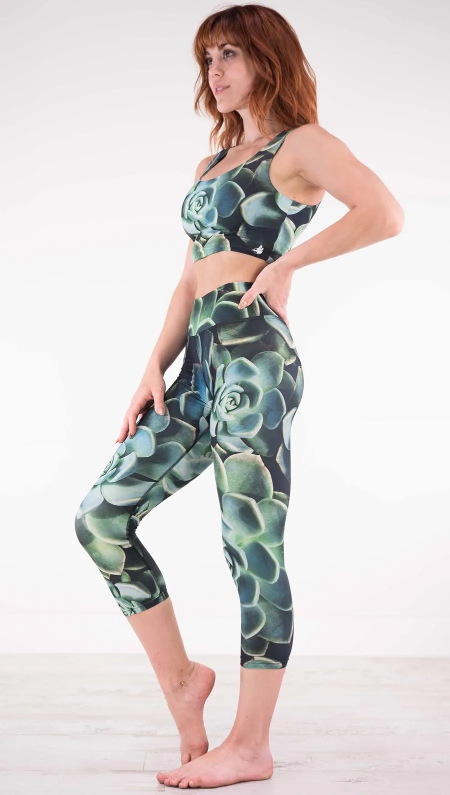 Green Envy - Triathlon Capri Leggings - CUSTOM ORDER