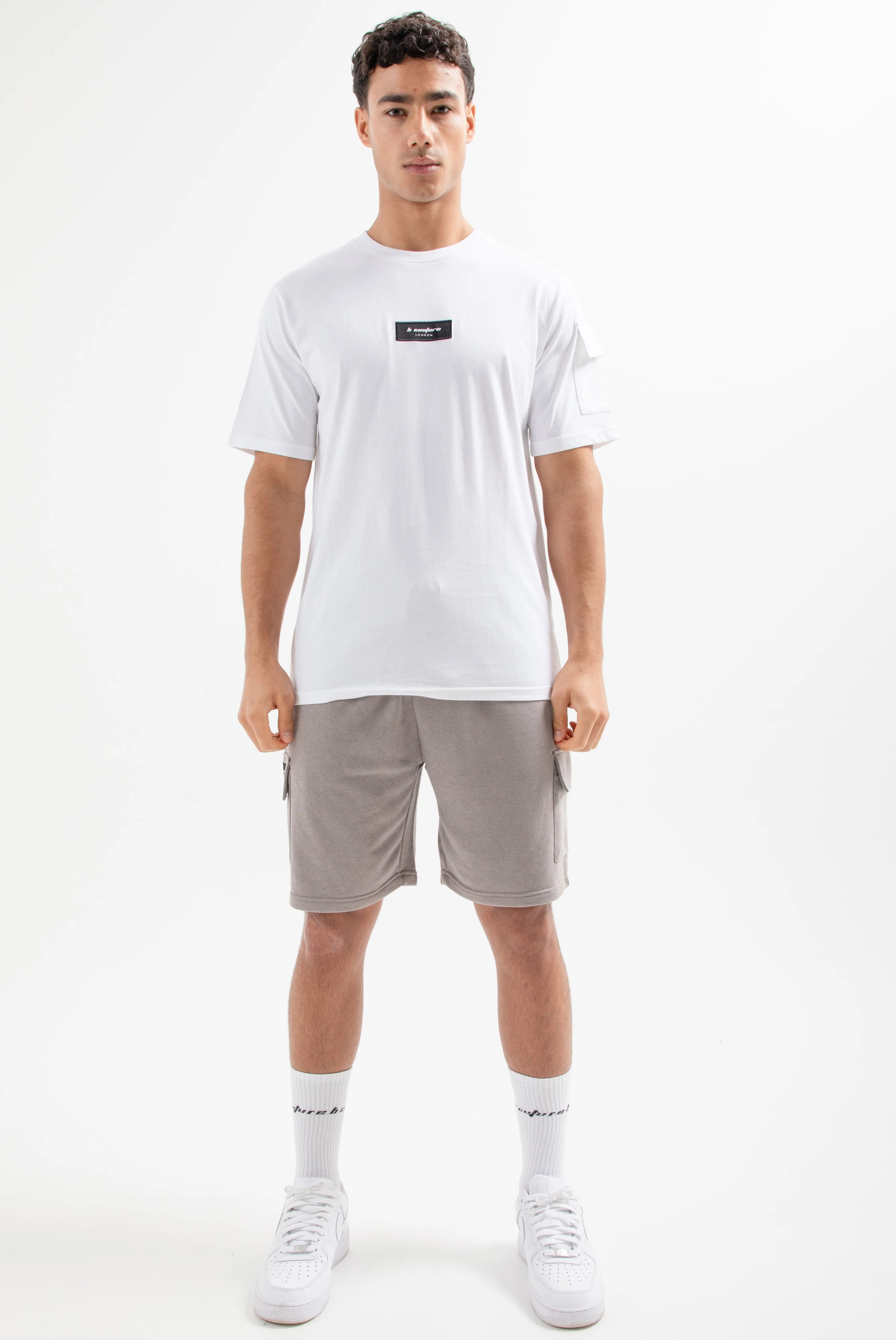 Hampden T-Shirt & Short Set - White/Grey