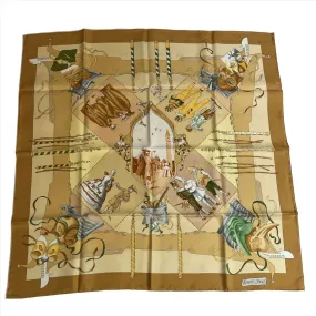 Hermes Super Rare Le Carnival De Venise Print Silk Scarf