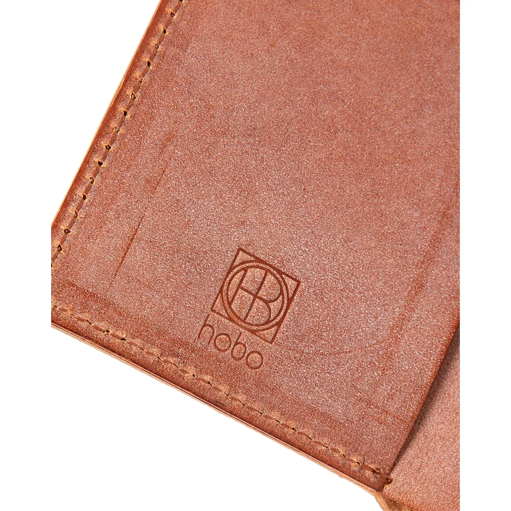 HOBO TRIFOLD COMPACT WALLET COW LEATHER-BROWN