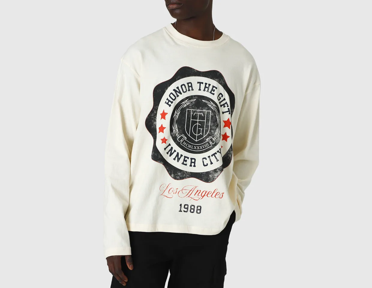 Honor The Gift HTG Seal Logo Long Sleeve / Bone