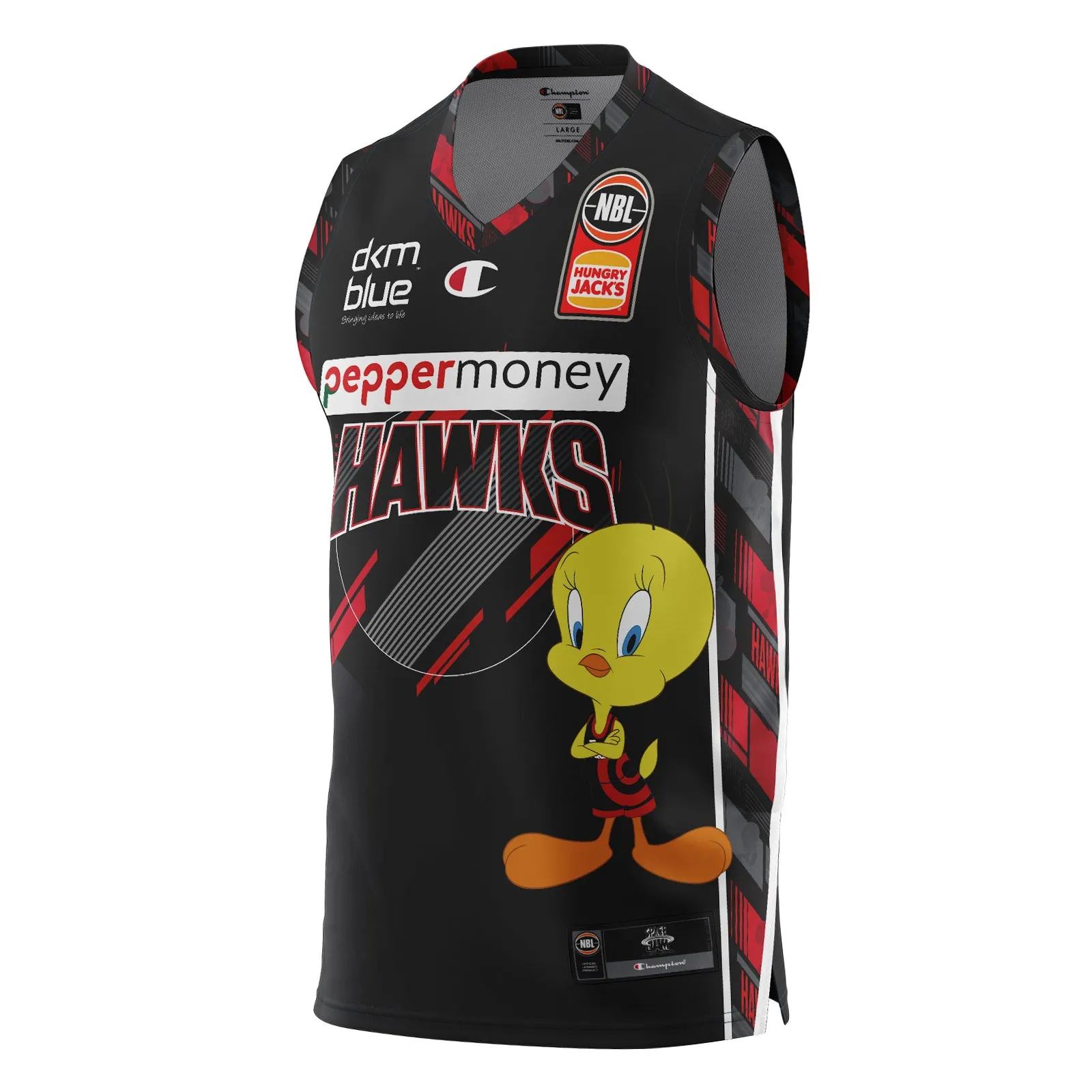 Illawarra Hawks Youth Kids Space Jam Authentic Jersey NBL Basketball by Champion