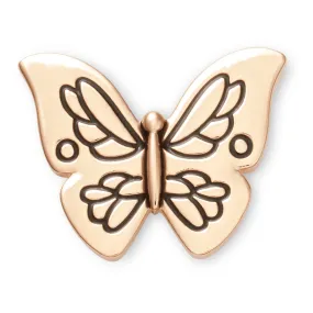 Jibbitz Unisex Gold Outline Butterfly Joyería