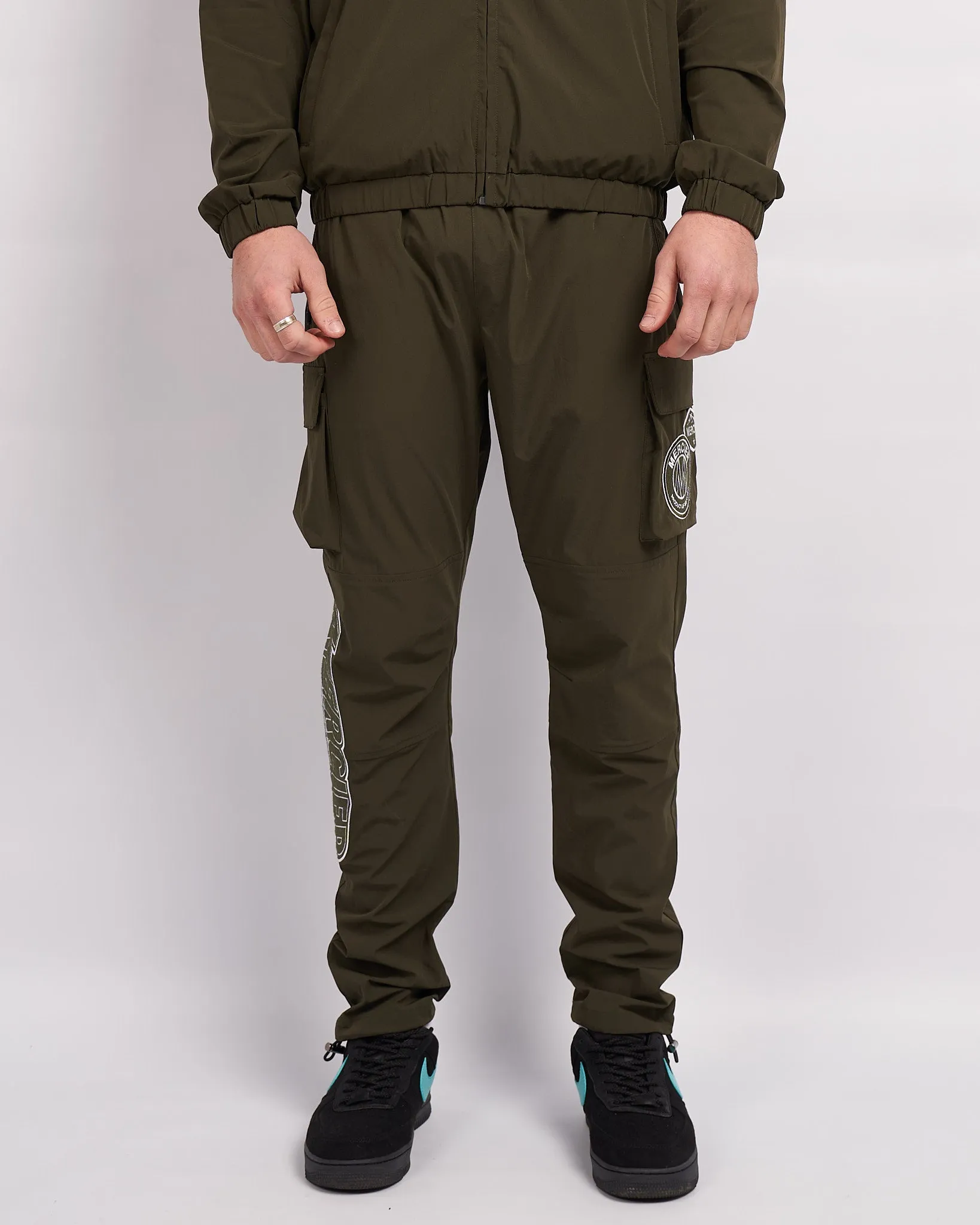 Khaki White Mercier Court Cargos