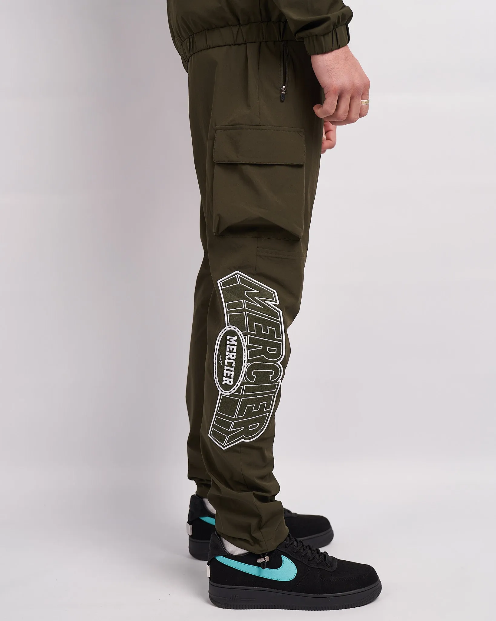 Khaki White Mercier Court Cargos