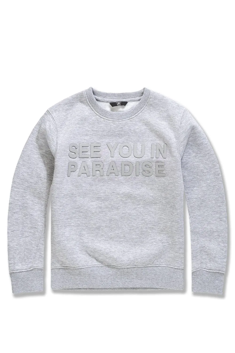 Kids Paradise Tonal Crewneck Sweatshirt (Heather Grey)