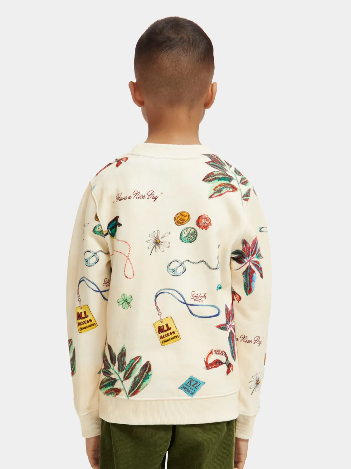 Kids - Printed crewneck sweatshirt