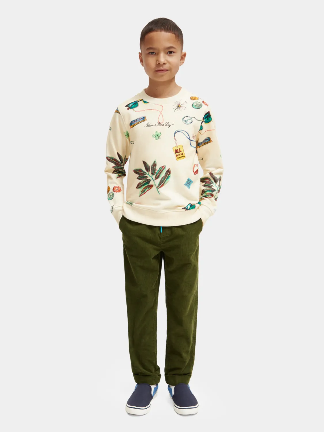 Kids - Printed crewneck sweatshirt