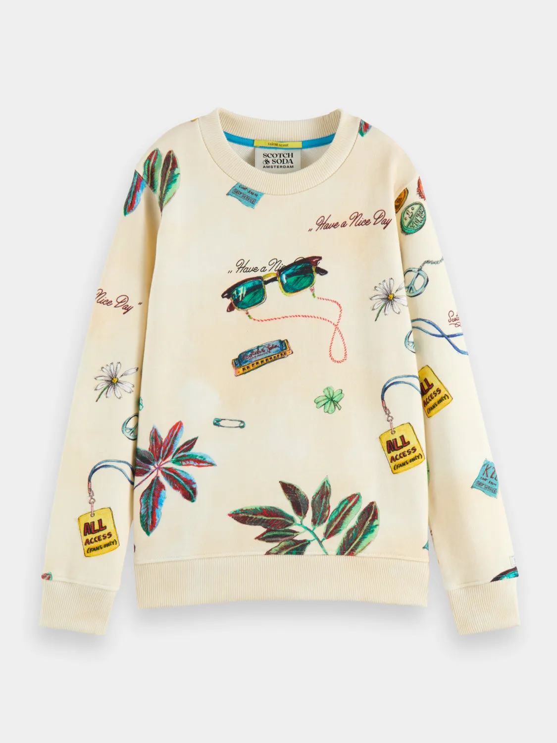 Kids - Printed crewneck sweatshirt