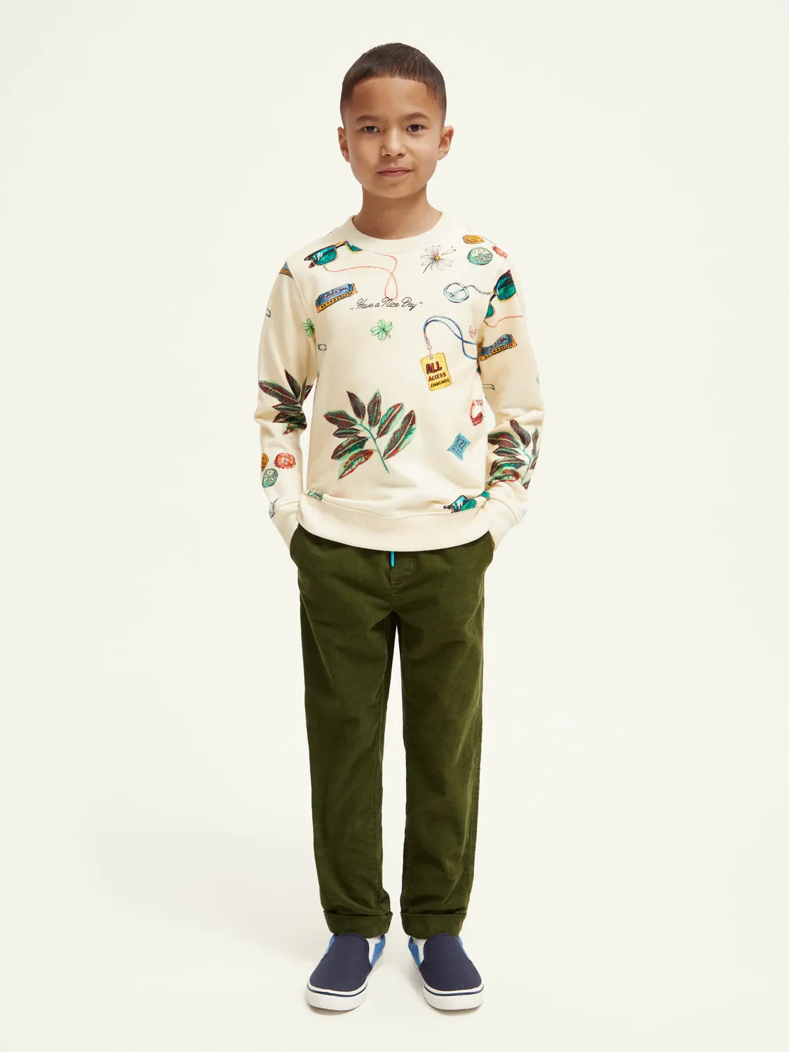 Kids - Printed crewneck sweatshirt