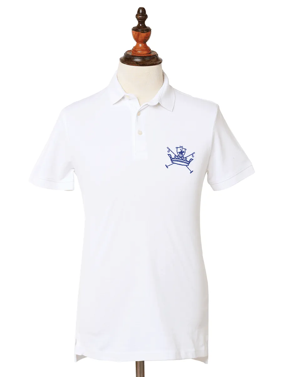 Kings Club Couture Polo Horse Shield White Men KCPHS007