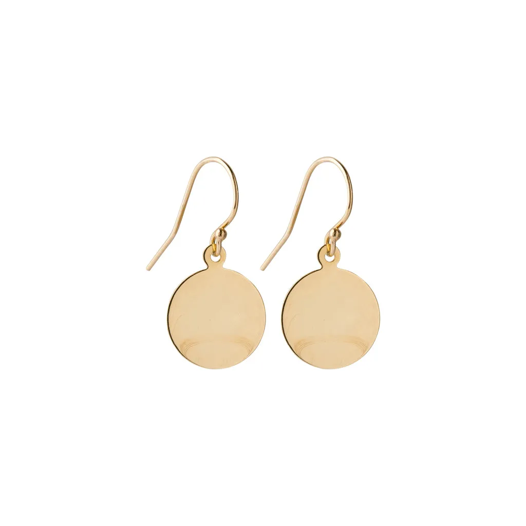 Large Gold Disc Earrings