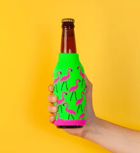 Lawn Flamingo FREAKER | knit Beverage Koozie