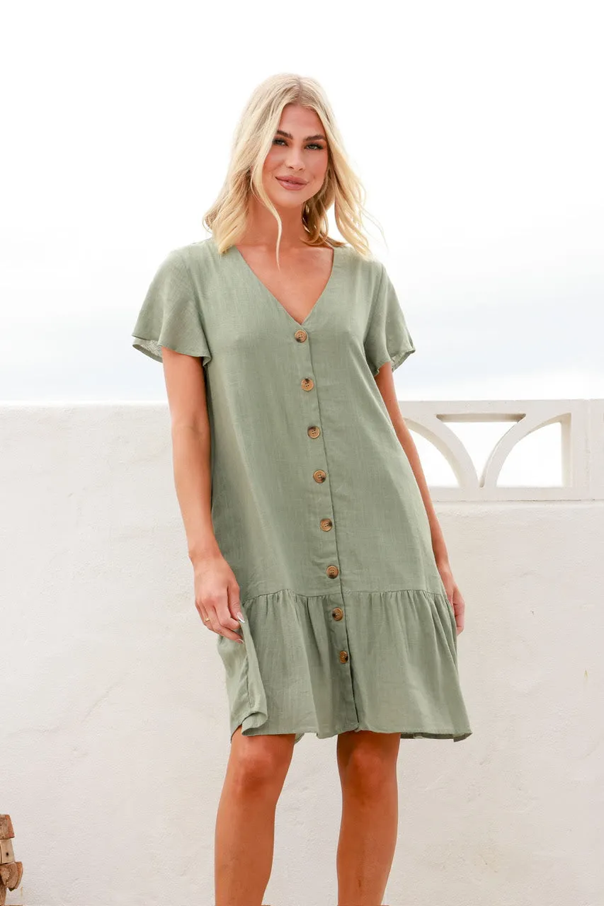 Layla Dress - Khaki