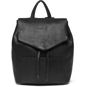 Leather backpack with beautiful details / 16018 - Black (Nero)