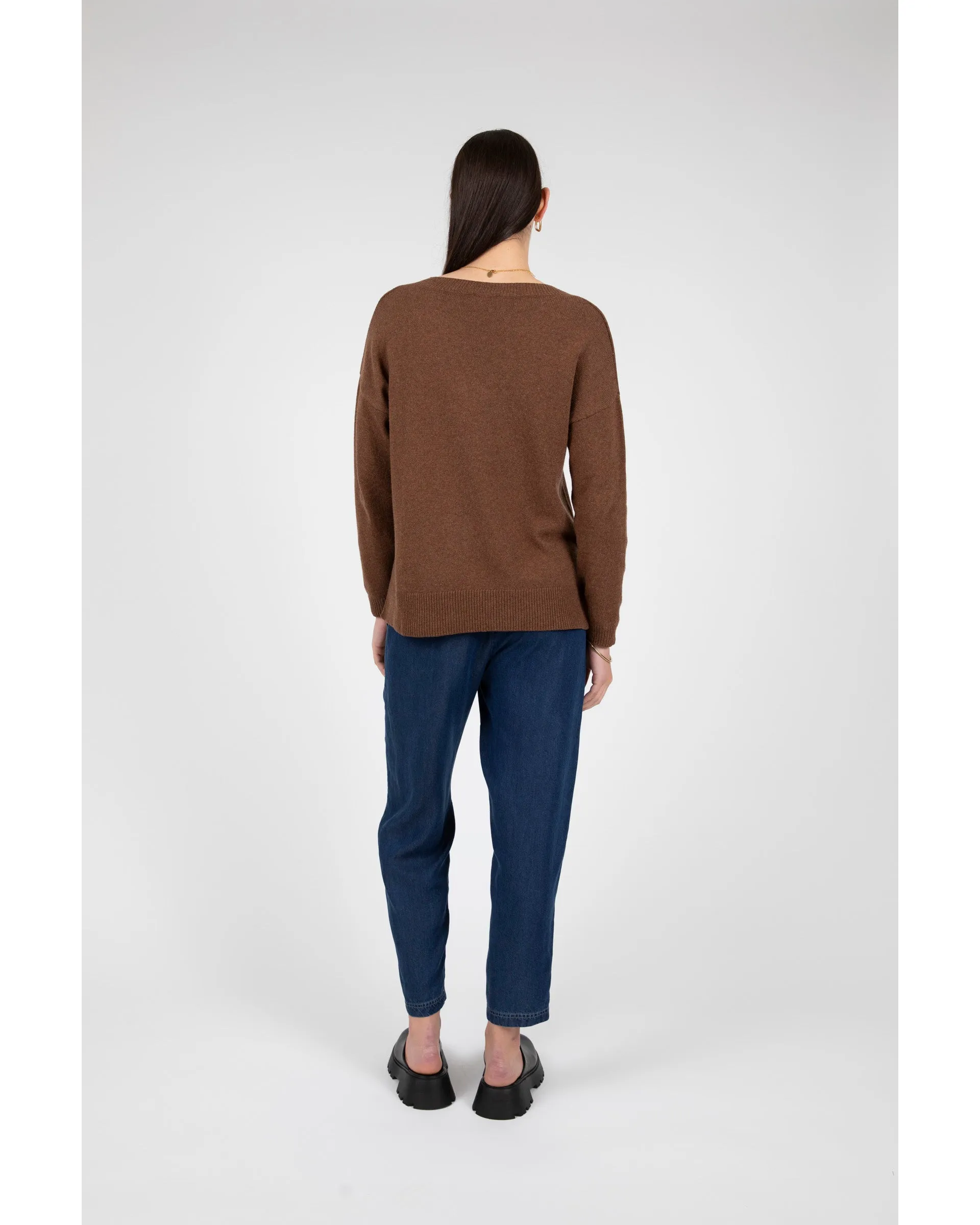 Marlow Virgo V Neck Knit - Ginger